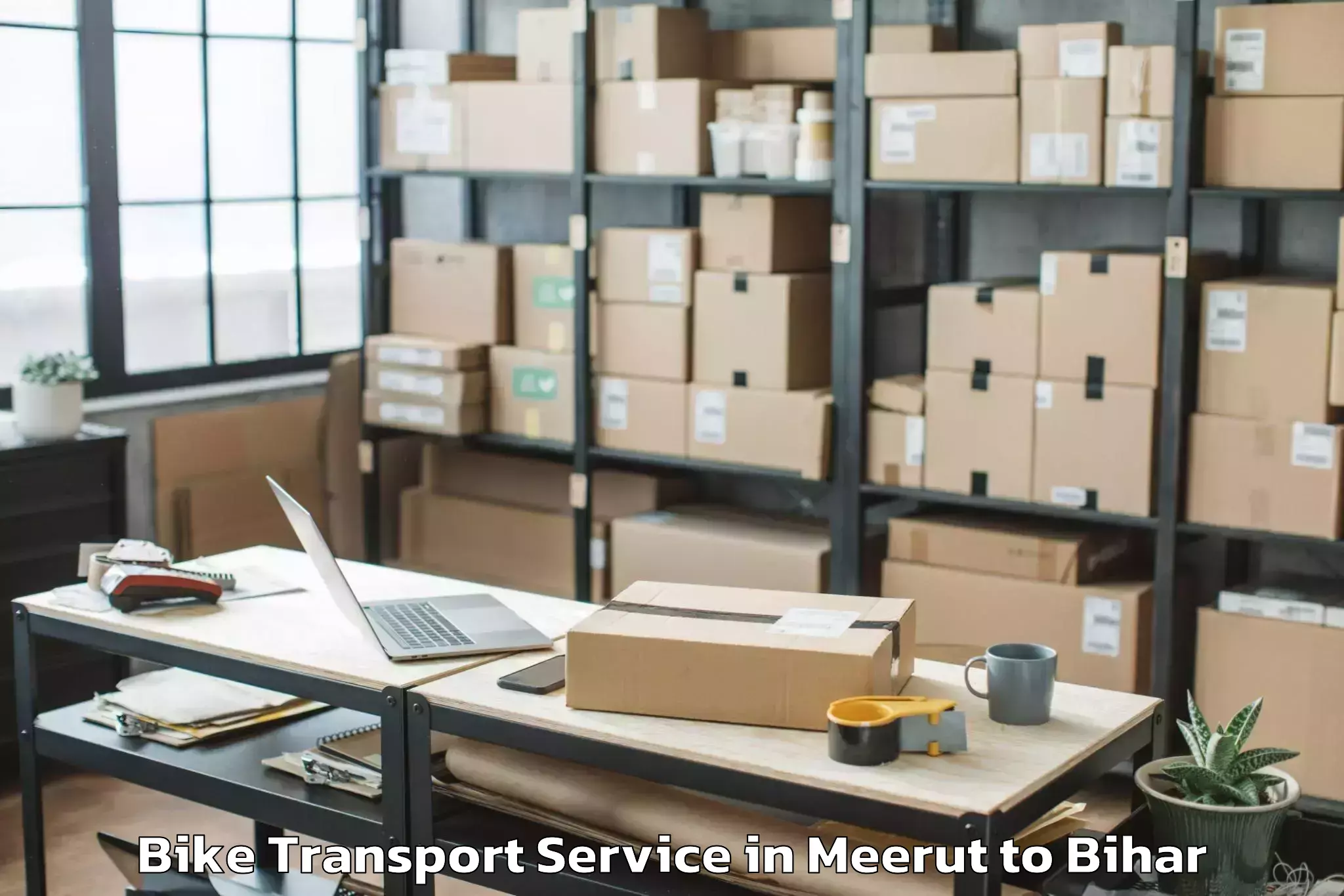 Book Meerut to Wazirganj Bike Transport Online